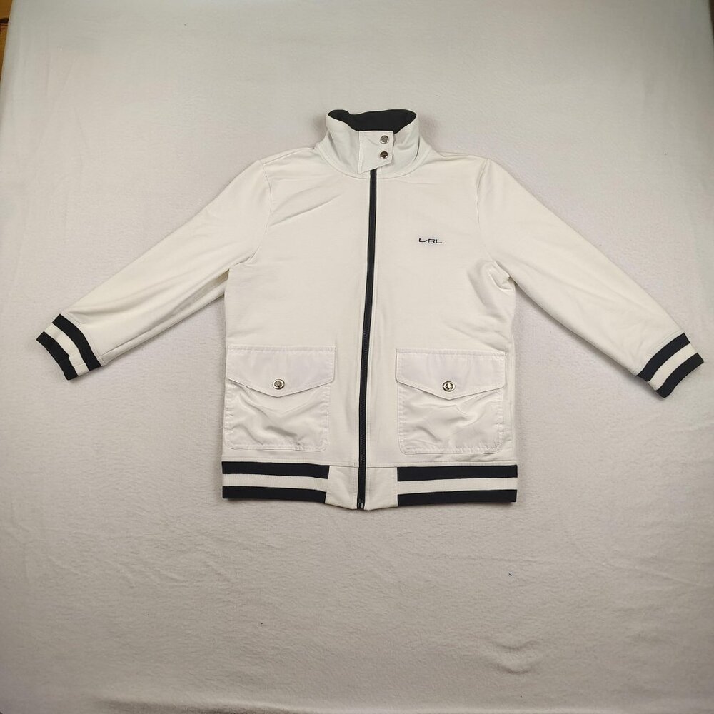 Women's White Jacket with Black Accents